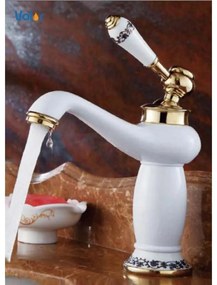 Izmir White & Gold Baterie retro pentru lavoar