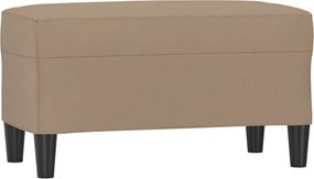 vidaXL Bancă, cappuccino, 70x35x41 cm, piele ecologică