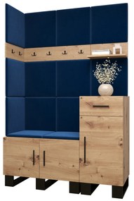 Set mobilier pentru hol Amanda 10 (Stejar artisan + Albastru). 1085943