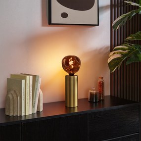 Lampă de masă modernă alamă 24cm - Cylinder