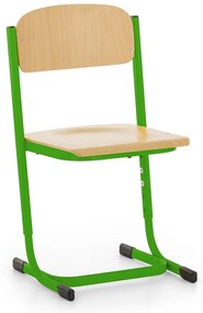Scaun de scoala Denis, reglabil - marime 2-4, verde deschis - ral 6018
