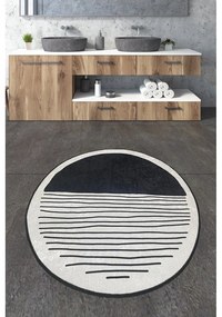 Covoraș de baie negru-bej Bomb – Foutastic