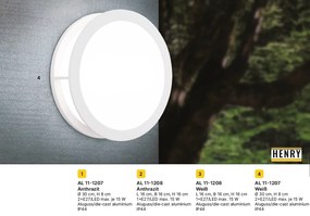 Plafoniera de exterior, protectie IP44, Henry antracit