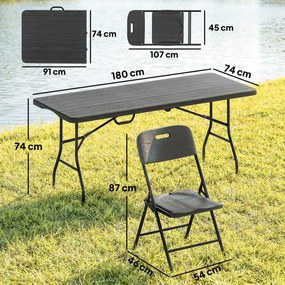 Outsunny măsuțe pentru plajă ușoare mobilier de camping bucătărie plastic pop pliabil pentru banchete | Aosom Romania