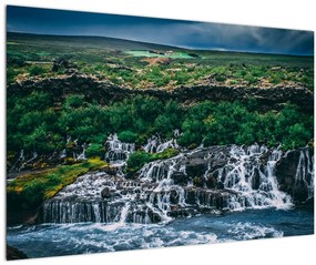 Tablou cu cascade în natură (90x60 cm)