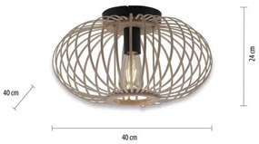 Lustră aplicată RACOON 1xE27/40W/230V d. 40 cm Leuchten Direkt 11410-79