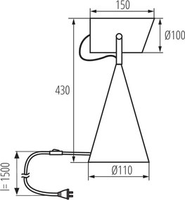 Kanlux 36261 - Lampă de masă LARATA 1xE27/5W/230V, negru
