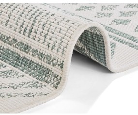 Covor adecvat pentru exterior NORTHRUGS Biri, 80 x 350 cm, verde-crem