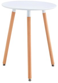 Masă de sufragerie Elcino (alb mat + fag) (pentru 1 osobu). 1116315