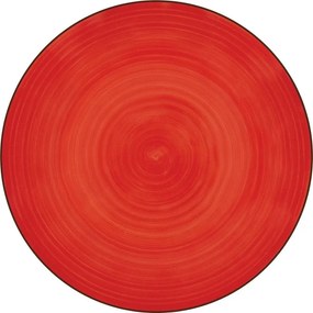Lamart LT9083 farfurie ceramică mică Happy,diametru 26,8 cm, roșie