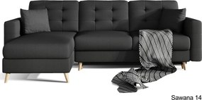 Colțar lemn masiv Extensibil Oslo 250x162cm Ladă Depozitare Personalizabil - Sawana 14, Universal