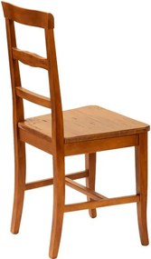 Scaun, L45 43 H92 cm, cu sezut din lemn masiv