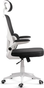 Scaun ergonomic din mesh cu suport lombar si brate rabatabile OFF 432 negru
