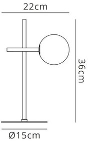 Veioza, Lampa de masa design Art Deco CELLAR 1L