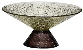 Bol verde/maro pentru fructe din sticlă ø 15 cm Bonbon – Hübsch