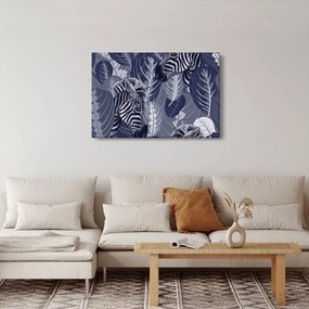 Tablou - Zebre albastre (90x60 cm)
