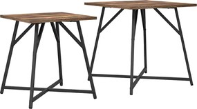 vidaXL Set măsuțe laterale 2 pcs Stejar afumat și negru