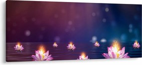 Tablou - Nuferi magici (120x50 cm)