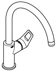 GROHE 31368001 - Baterie pentru chiuvetă BAULOOP, crom lucios