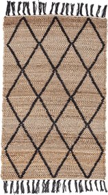 Covor negru/în culoare naturală țesut manual din iută 60x90 cm Shaila – Yes Everyday