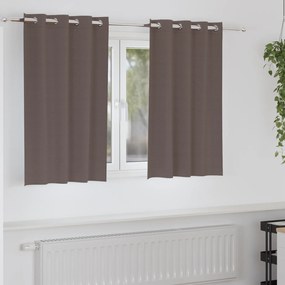 vidaXL Perdele cu perdele 2 pcs Maro închis 140 x 140 cm Poliester