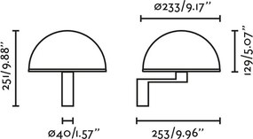 Aplica de perete neagra design minimalist DOME
