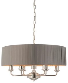 Lustră pe lanț Endon 94397 HIGHCLERE 6xE14/40W/230V gri/crom lucios