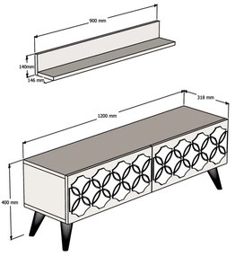 Mobilier living Lamutu (alb). 1095562