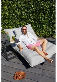 Măsuță auxiliară laterală pentru șezlong de grădină Hartman Tim, negru