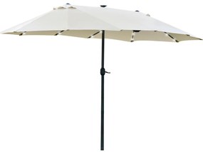 Outsunny Umbrelă Ovală Crem 440 x 256 cm | Aosom Romania