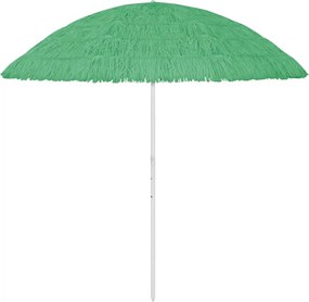 vidaXL Umbrelă de soare de plajă Hawaii, verde, 300 cm