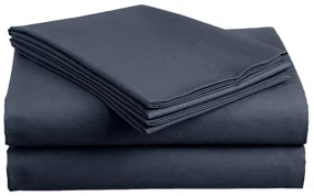 Cearsaf din bumbac SLUB 140x240 cm albastru inchis Dimensiune: 140 x 240 cm
