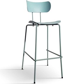 Set 4 scaune metalice BAR MARSIGLIA -HORECA- h 108 cm - ALBASTRU DESCHIS