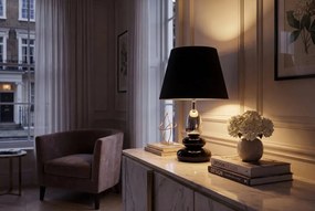 Lampa de masa decorativa STONES OF ZEN 45cm negru argintiu
