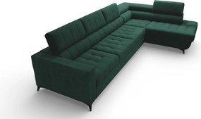Colțar extensibil Nardo Maxi dreapta - verde catifea Bluvel 78
