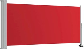 vidaXL Copertină laterală retractabilă de terasă, roșu, 120 x 300 cm