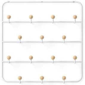 Cuier de ușă alb/în culoare naturală din metal 36 cm Estique – Umbra