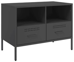 843042 vidaXL Dulap TV, negru, 68x39x50,5 cm, oțel