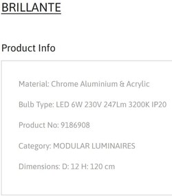 Pendul LED design decorativ BRILLANTE