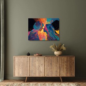 Tablou pe sticlă - Dragoste cosmică (70x50 cm)