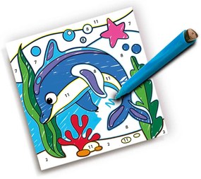 Set creativ de jucarie pentru copii - Deseneaza pe numere, 6 planse