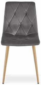 Scaun dining catifea LIBRA gri închis