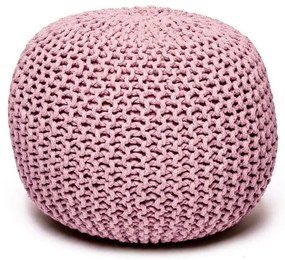 Taburet roz cu tapițerie din tricot Jagger – Bonami Essentials