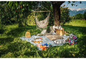 Scaun suspendat gri PALAK cu suport negru