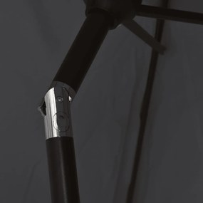 Umbrela de soare de exterior cu stalp metalic, negru, 300 cm Negru