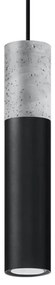 Sollux SL.0650 - Lustr BORGIO 1xGU10/40W/230V beton/metal negru