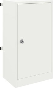 vidaXL cutie poștală cu depozitare cu ușă Alb 30 x 20 x 55 cm Oțel