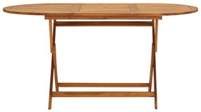 41816 vidaXL Masă de grădină, 160 x 85 x 75 cm, lemn masiv de acacia
