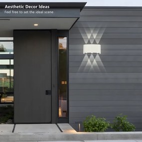 Brilagi - Aplică LED de exterior FLAREBOX, 6W, 230V, alb, IP65