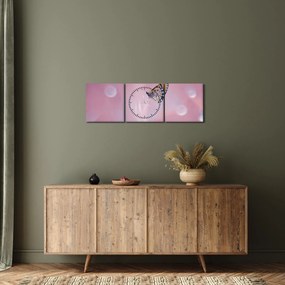 Tablou - Fluturele (cu ceas) (90x30 cm)